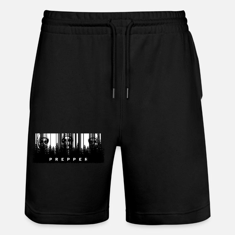 Prepper Code - Stanley/Stella Trainer Unisex Organic Jogging Shorts - black