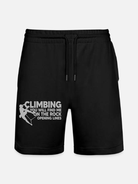 CLIMBING, ROCK CLIMBING, opening lines - Stanley/Stella Trainer Unisex Organic Jogging Shorts - black