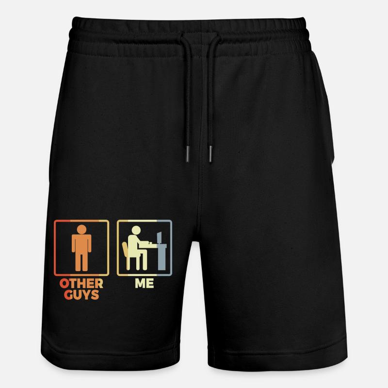 Figurine allumette programmeur - Short de jogging bio TRAINER Stanley/Stella unisexe - noir