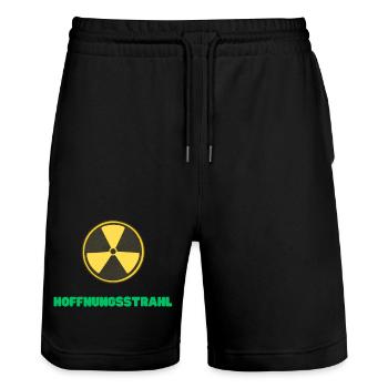 Hoffnungsstrahl - Stanley/Stella Unisex Bio Joggingshorts Trainer  - Schwarz - Vorne - Nik (191cm) & Marisol (170cm)