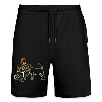 Vétérinaire - Short de jogging bio TRAINER Stanley/Stella unisexe - noir - Devant - Nik (191cm) & Marisol (170cm)