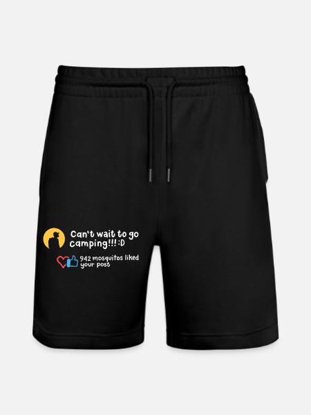 Camping Camper - Stanley/Stella Unisex Bio Joggingshorts Trainer  - Schwarz