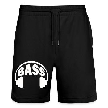 BASSE - Short de jogging bio TRAINER Stanley/Stella unisexe - noir - Devant - Nik (191cm) & Marisol (170cm)