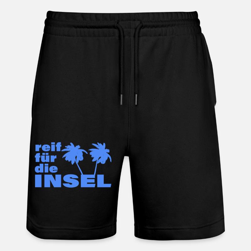 PRÊT POUR L’ÎLE - Short de jogging bio TRAINER Stanley/Stella unisexe - noir