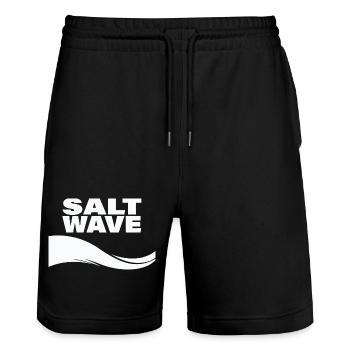 SALT WAVE - Stanley/Stella Unisex Bio Joggingshorts Trainer  - Schwarz - Vorne - Nik (191cm) & Marisol (170cm)