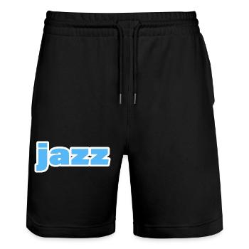 JAZZ - Stanley/Stella Unisex Bio Joggingshorts Trainer  - Schwarz - Vorne - Nik (191cm) & Marisol (170cm)