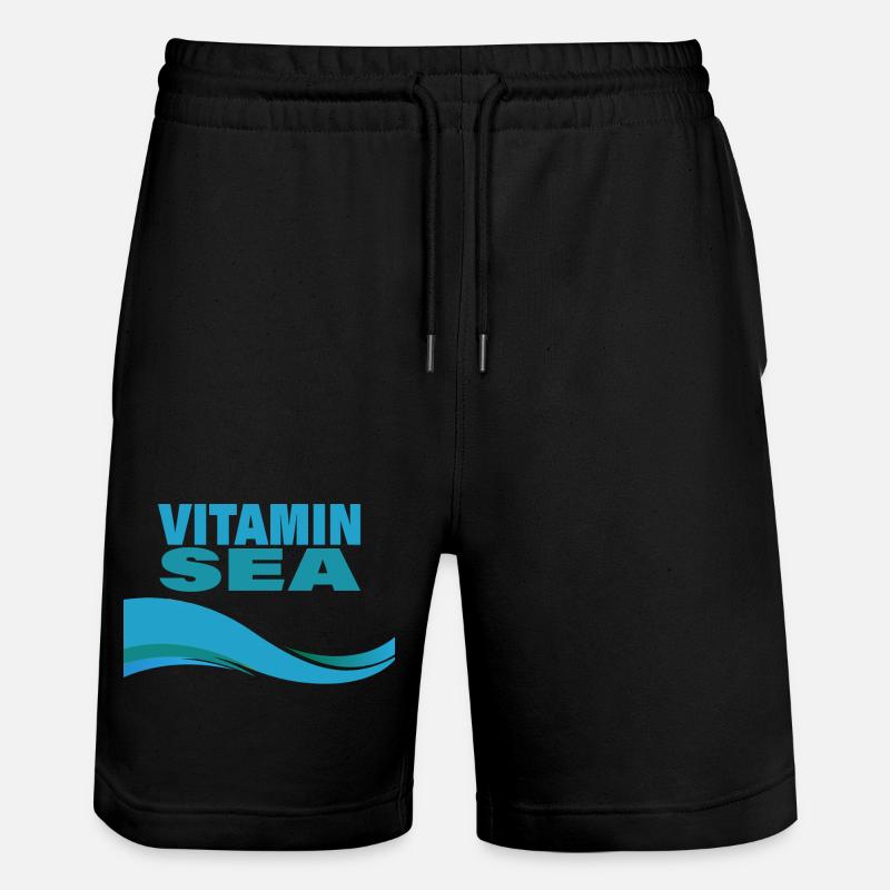VITAMINE DE MER - Short de jogging bio TRAINER Stanley/Stella unisexe - noir