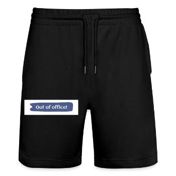 Urlaub, Out of Office, Lustig - Stanley/Stella Unisex Bio Joggingshorts Trainer  - Schwarz - Vorne - Nik (191cm) & Marisol (170cm)