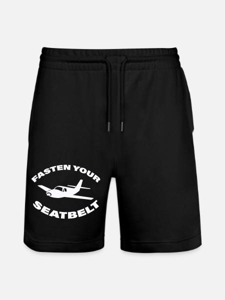 FASTING YOUR SEATBELT - Stanley/Stella Trainer Unisex Organic Jogging Shorts - black