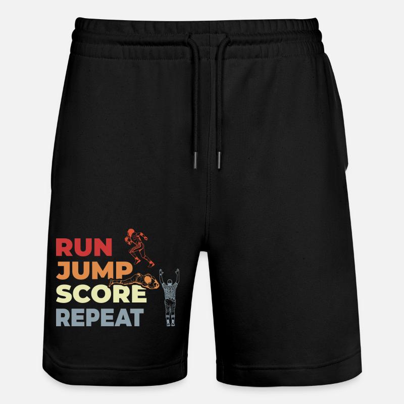 Courez, sautez, répétez le point, - Short de jogging bio TRAINER Stanley/Stella unisexe - noir