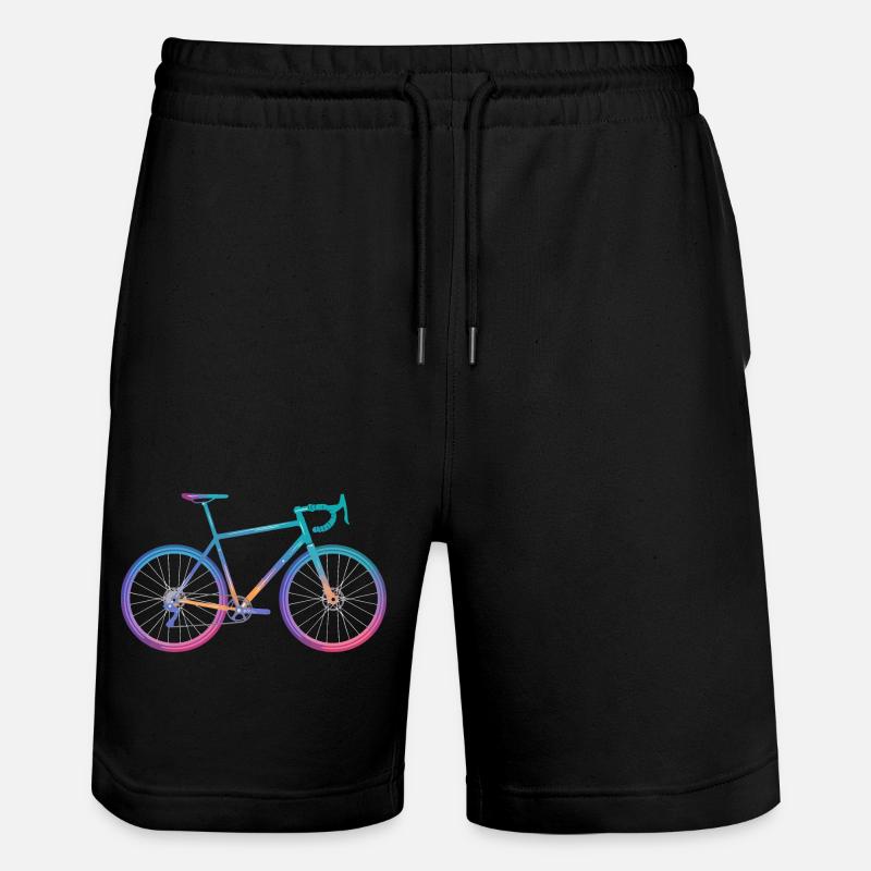 Gradient Cycling Bicycle Design - Stanley/Stella Trainer Unisex Organic Jogging Shorts - black