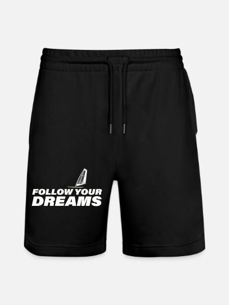 FOLLOW YOUR DREAMS - Stanley/Stella Trainer Unisex Organic Jogging Shorts - black
