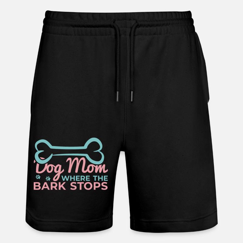 Hunde Mama Spruch - Stanley/Stella Unisex Bio Joggingshorts Trainer  - Schwarz