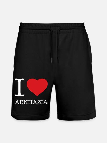 I LOVE ABKHAZIA Abchasien - Stanley/Stella Trainer Unisex Organic Jogging Shorts - black