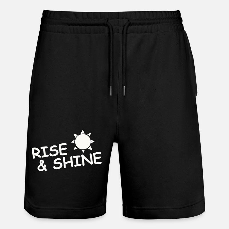 RISE & SHINE - Stanley/Stella Unisex Bio Joggingshorts Trainer  - Schwarz