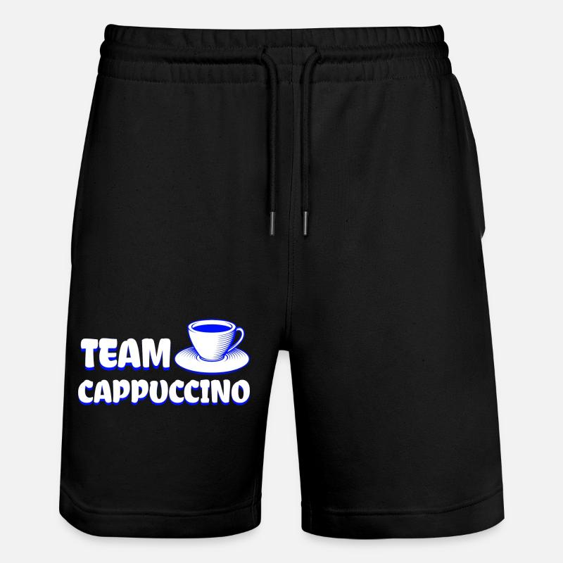 Team Cappuccino - Cooles Kaffe Design - Stanley/Stella Unisex Bio Joggingshorts Trainer  - Schwarz