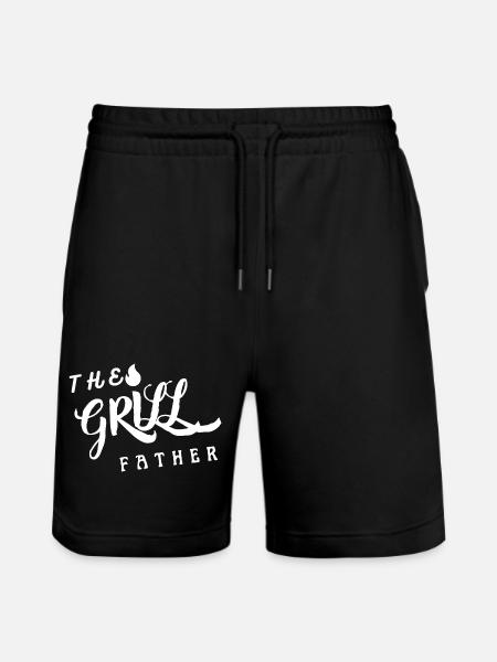 The Grill Father - Der Grill Vater - Stanley/Stella Trainer Unisex Organic Jogging Shorts - black