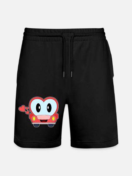 Heart Car - Stanley/Stella Trainer Unisex Organic Jogging Shorts - black