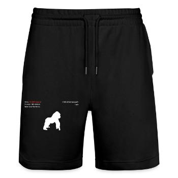Gorilla - Stanley/Stella Unisex Bio Joggingshorts Trainer  - Schwarz - Vorne - Nik (191cm) & Marisol (170cm)