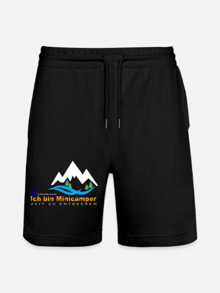 Minicamper Bergwanderer Motiv - Stanley/Stella Unisex Bio Joggingshorts Trainer - Schwarz