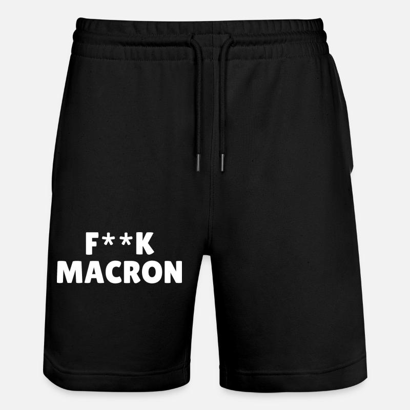F**K Macron - Short de jogging bio TRAINER Stanley/Stella unisexe - noir