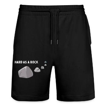 Hart wie ein Stein - Stanley/Stella Unisex Bio Joggingshorts Trainer  - Schwarz - Vorne - Nik (191cm) & Marisol (170cm)