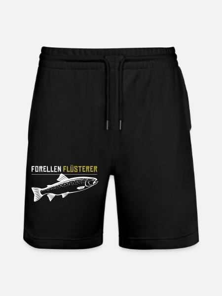Forellen Flüsterer - Stanley/Stella Unisex Bio Joggingshorts Trainer  - Schwarz