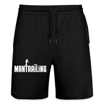 mantrailing - Stanley/Stella Unisex Bio Joggingshorts Trainer  - Schwarz - Vorne - Nik (191cm) & Marisol (170cm)