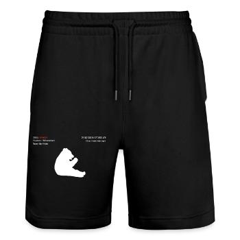 Panda - Stanley/Stella Unisex Bio Joggingshorts Trainer  - Schwarz - Vorne - Nik (191cm) & Marisol (170cm)