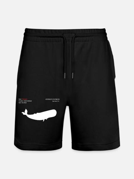 Whale - Stanley/Stella Trainer Unisex Organic Jogging Shorts - black