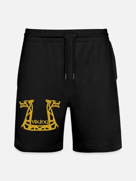 Viking Golden Dragon - Stanley/Stella Trainer Unisex Organic Jogging Shorts - black