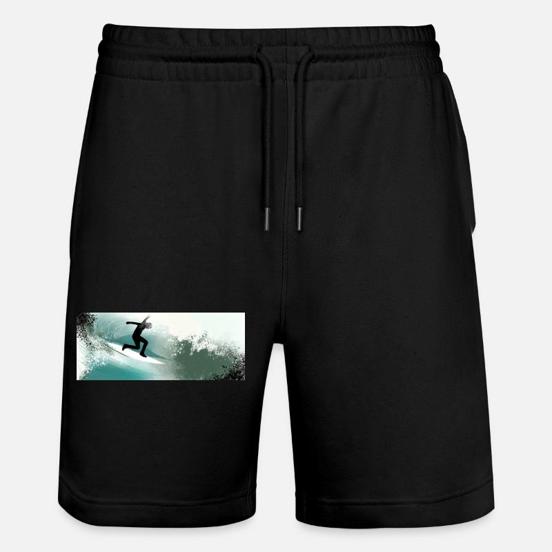 Dans le tumulte des vagues - Short de jogging bio TRAINER Stanley/Stella unisexe - noir