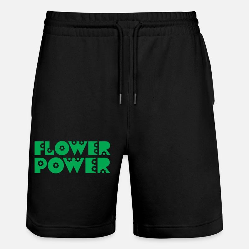LE POUVOIR DES FLEURS - Short de jogging bio TRAINER Stanley/Stella unisexe - noir