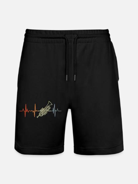 I love trumpets - Stanley/Stella Trainer Unisex Organic Jogging Shorts - black