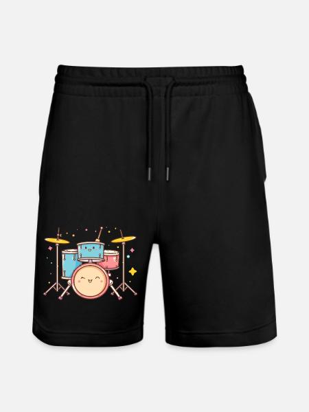 Trapset Cartoon Look - Stanley/Stella Unisex Bio Joggingshorts Trainer  - Schwarz