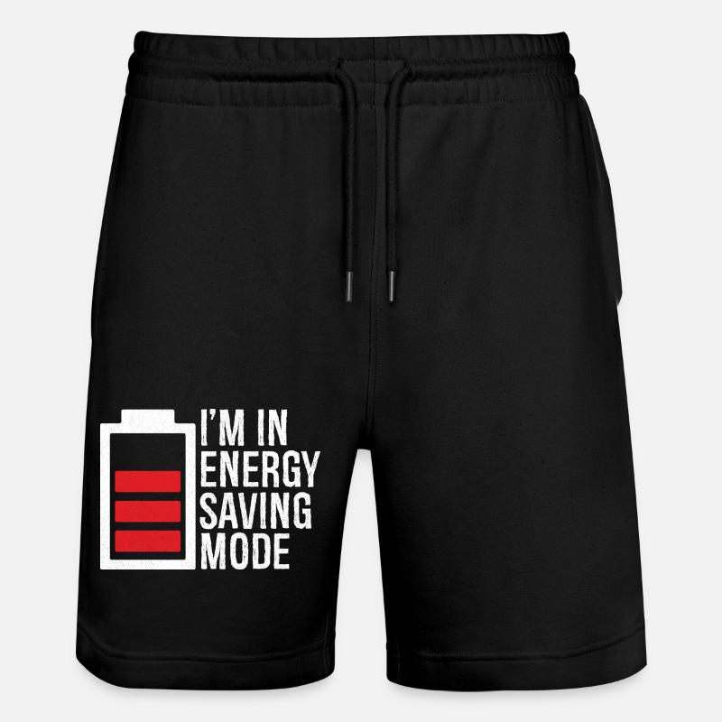 Ich bin im Energiesparmodus - Stanley/Stella Unisex Bio Joggingshorts Trainer - Schwarz