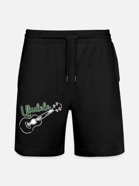 Ukulele - Music Lover - Stanley/Stella Unisex Bio Joggingshorts Trainer - Schwarz