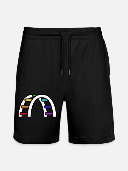 LGBTQ Pride Bridge - Stanley/Stella Unisex Bio Joggingshorts Trainer  - Schwarz