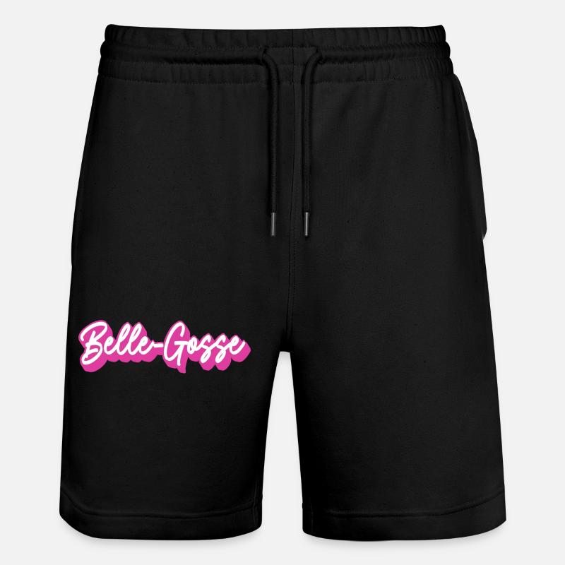 Schönes rosa weißes Kind - Stanley/Stella Unisex Bio Joggingshorts Trainer  - Schwarz
