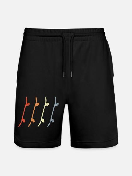 Skateboards Retro Look - Stanley/Stella Unisex Bio Joggingshorts Trainer - Schwarz