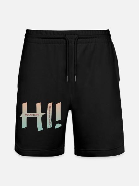 HI HUMAN INTELLIGENCE - Stanley/Stella Trainer Unisex Organic Jogging Shorts - black