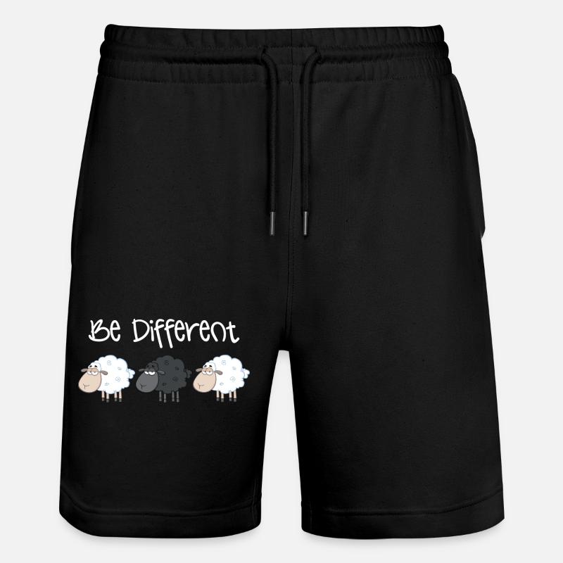 Schwarzes Schaf Be Different Geschenk Weihnachten - Stanley/Stella Unisex Bio Joggingshorts Trainer  - Schwarz