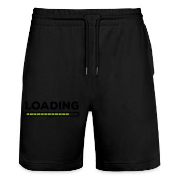 Chargement - Short de jogging bio TRAINER Stanley/Stella unisexe - noir - Devant - Nik (191cm) & Marisol (170cm)