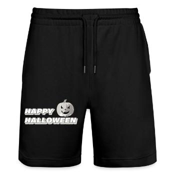 Joyeux halloween - Short de jogging bio TRAINER Stanley/Stella unisexe - noir - Devant - Nik (191cm) & Marisol (170cm)