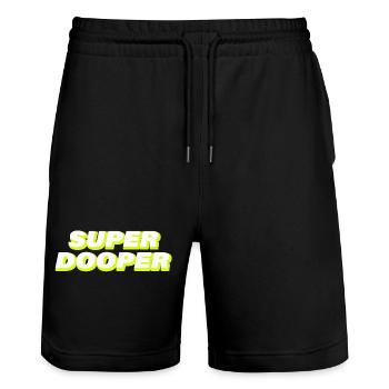 SUPER DOOPER - Short de jogging bio TRAINER Stanley/Stella unisexe - noir - Devant - Nik (191cm) & Marisol (170cm)