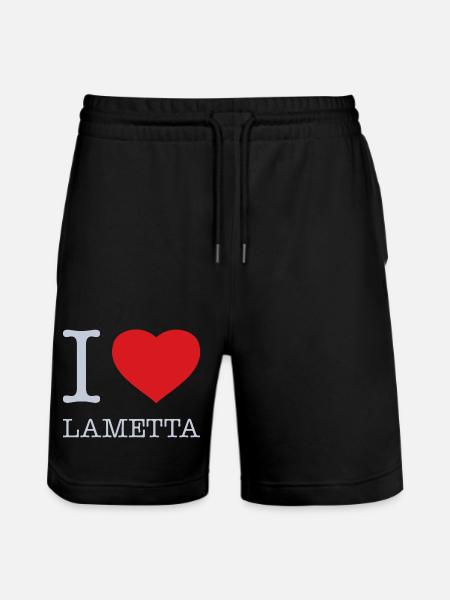 I LOVE LAMETTA - Stanley/Stella Unisex Bio Joggingshorts Trainer - Schwarz