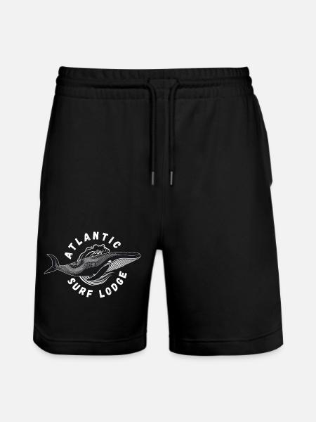 Atlantic Surf Lodge - Stanley/Stella Trainer Unisex Organic Jogging Shorts - black