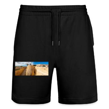 Valletta (il-Belt Valletta) massive Festung - Stanley/Stella Unisex Bio Joggingshorts Trainer  - Schwarz - Vorne - Nik (191cm) & Marisol (170cm)
