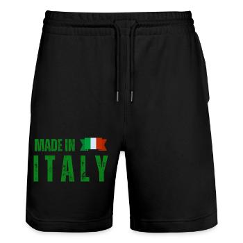 Fabriqué en Italie, fierté italienne - Short de jogging bio TRAINER Stanley/Stella unisexe - noir - Devant - Nik (191cm) & Marisol (170cm)