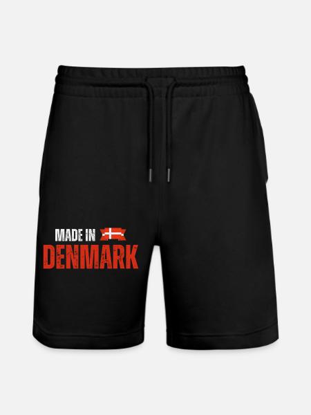 Made in Denmark, Danish pride - Stanley/Stella Trainer Unisex Organic Jogging Shorts - black